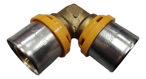 Imagem de COTOVELO LATÃO PRENSAR MANGUEIRA GÁS 26 X 3mm FÊMEA FITTING