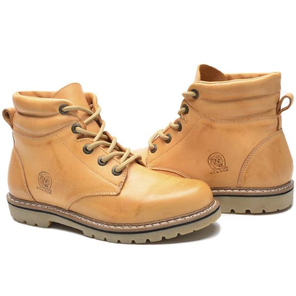 Imagem de Coturno Bota Adventure Couro Natural Cla Cle