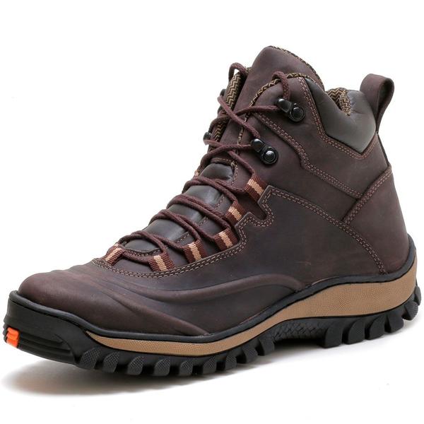 Imagem de Coturno Bota Adventure Masculino Couro Palmilha Gel 1903