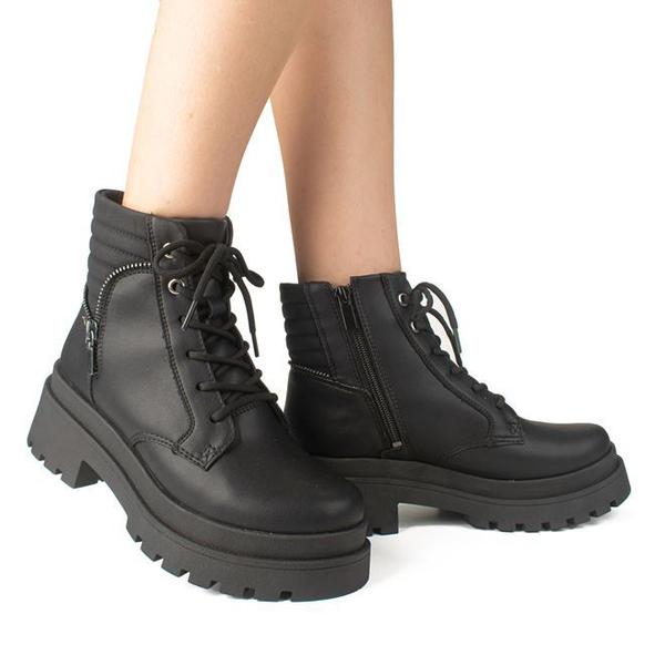 Imagem de Coturno Feminino Dakota Flatform Tratorado Cano Curto G9672