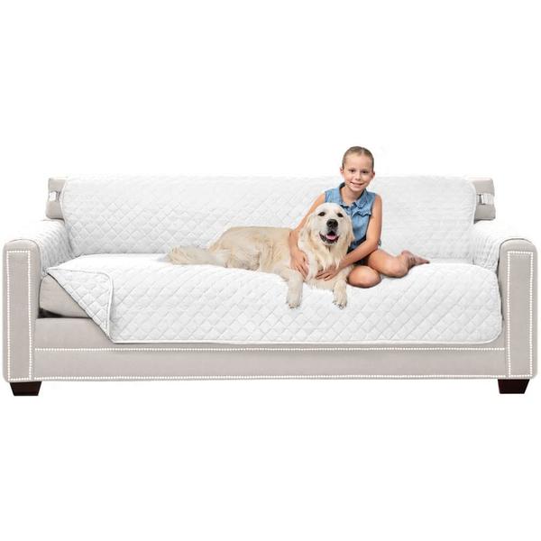 Imagem de Couch Slip Cover Sofa Shield Protetor de almofada grande branco