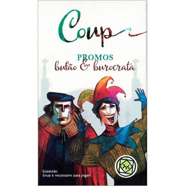 Imagem de Coup Cartas Promo Bufão e Burocrata Expansão Grok Games Português