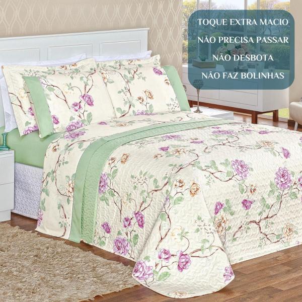 Imagem de Coxa Cama Casal Queen Size Naturale Estampada Dupla Face 200