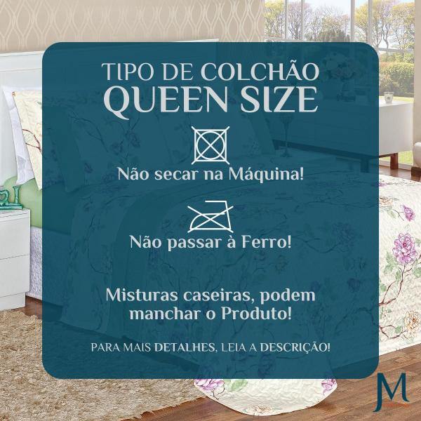 Imagem de Coxa Cama Casal Queen Size Naturale Estampada Dupla Face 200