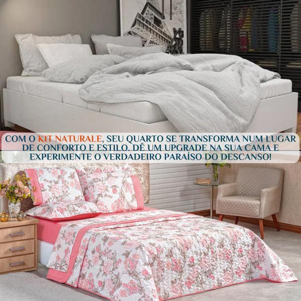 Imagem de Coxa Cama Casal Queen Size Naturale Estampada Dupla Face 200 Fio