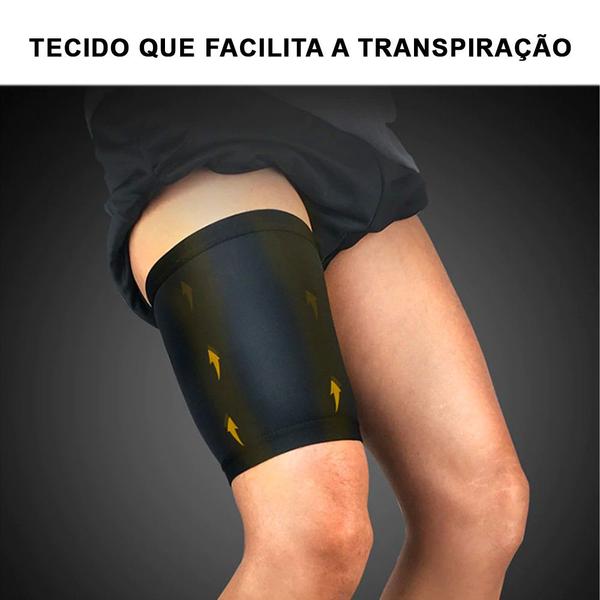 Imagem de Coxal Elástico De Compressão Suporte Protetor De Coxa Neoprene Ortopédico