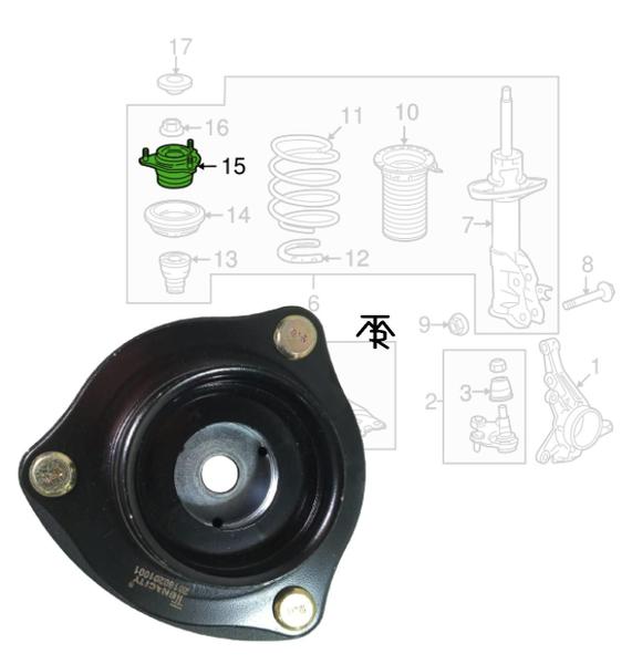 Imagem de Coxim batente do amortecedor dianteiro 3 parafusos honda civic 1.8 2.0 2007 2008 2009 2010 2011 2012 2013 2014 2015