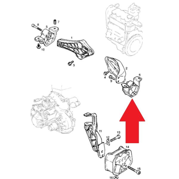 Imagem de Coxim calço esquerdo motor superior câmbio ipanema kadett 89/98 - monza 91/97 - astra vectra calibra importado 1.8 91/96