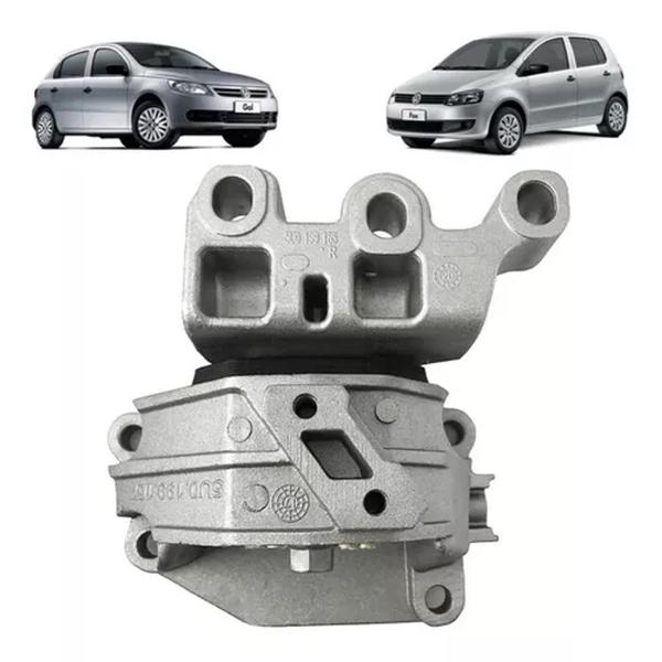 Imagem de Coxim Calço Motor Vw Gol G5 G6 Voyage Saveiro Fox C/ Suporte