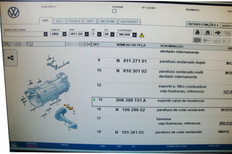 Imagem de Coxim câmbio 6 marcha manual amarok original vw 2h6399151a