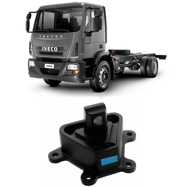 Imagem de Coxim Câmbio Iveco Tector Stradale 2010 a 2012 Traseiro Motorista Suporte Rei