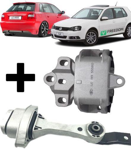 Imagem de Coxim do cambio vw golf bora new beetle audi a3 1999 á 2012 kit c/2 unidades (1 do lado esquerdo + 1