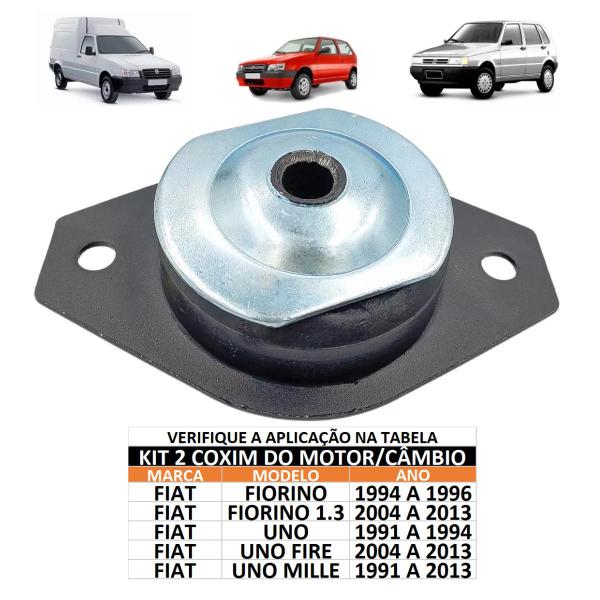 Imagem de Coxim Do Motor Direito/Esquerdo Fiat Fiorino 94/13 Uno 91/94 Uno Fire 04/13 Uno Mille 91/13