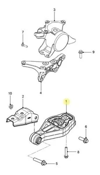 Imagem de Coxim Inferior Caixa Câmbio Ford Territory 2020 Original