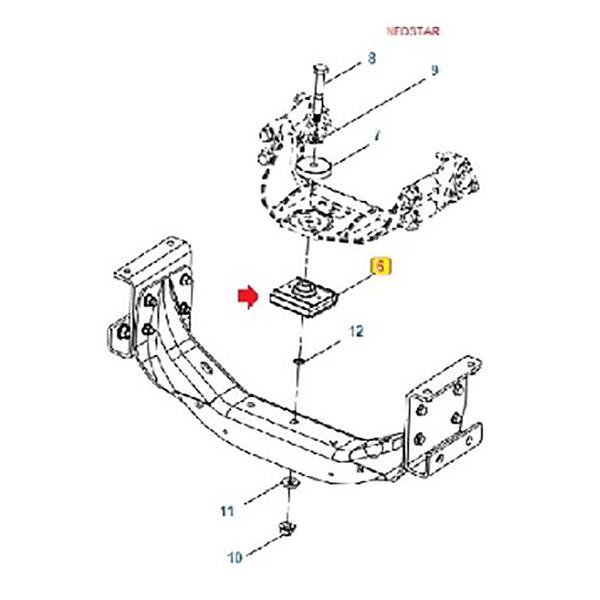 Imagem de Coxim Motor Dianteiro Inferior International 4400 R10044