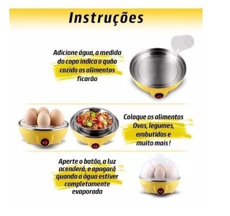 Imagem de Cozedor De Ovos  À Vapor 110v  Cozinha Aquecedor Multi Funções Egg Cooker