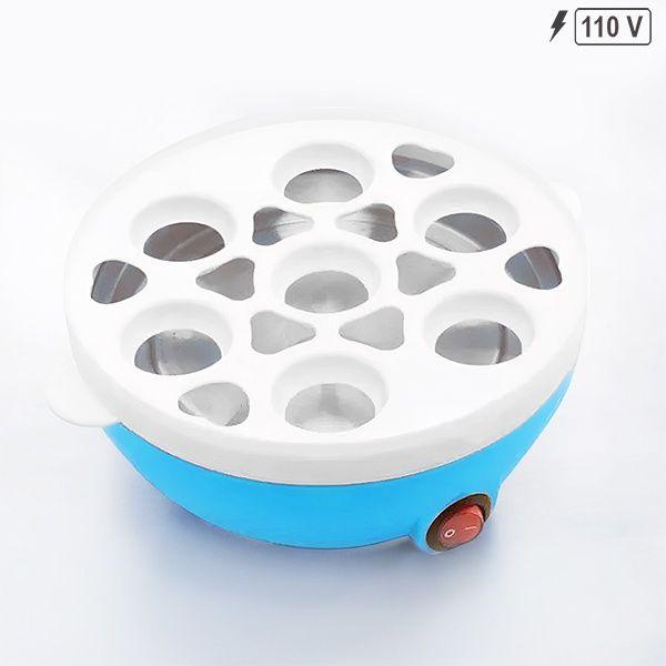 Imagem de Cozedor de Ovos Elétrico 110v Azul com Capacidade para até 7 Ovos Prático e Portátil