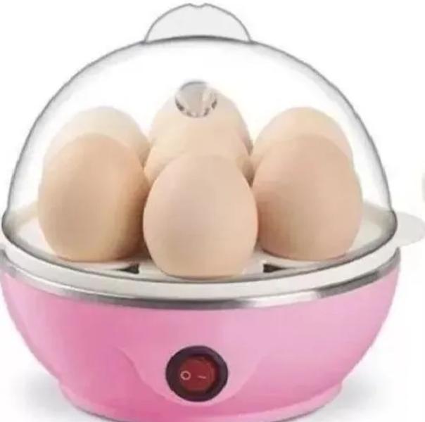 Imagem de Cozedor Elétrico à Vapor Ovos Egg Cooker -rosa  - Fun Kitchen-