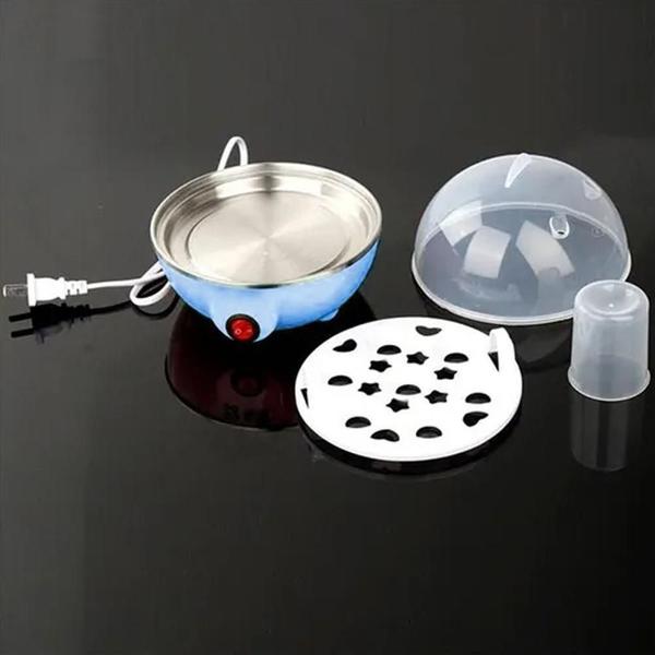 Imagem de Cozedor Multi Funçoes Eletrico Cozinhar Ovos Egg Cooker Azul