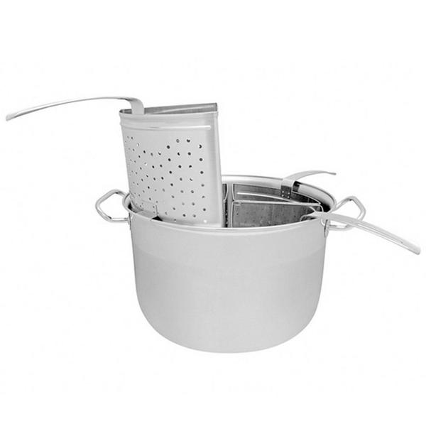 Imagem de Cozi-Pasta Tramontina Professional em Aço Inox com 4 Divisórias 30 cm 13,5 L 65620411