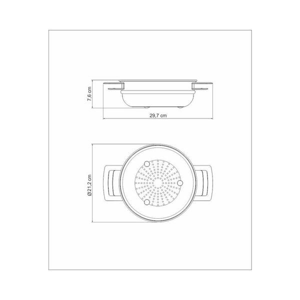 Imagem de Cozi-Vapore 20Cm Tramontina Aço Inox Brava