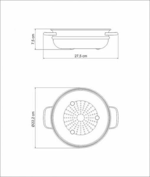 Imagem de Cozi-Vapore Aço Inox 20 Cm Allegra