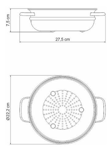 Imagem de Cozi-vapore aço inox  20cm Tramontina