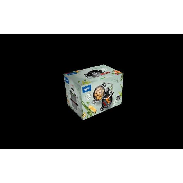Cozi Vapore Alumínio Antiaderente Cereja 16 cm Brinox Imagem de Cozi Vapore Alumínio Antiaderente Cereja 16 cm Brinox