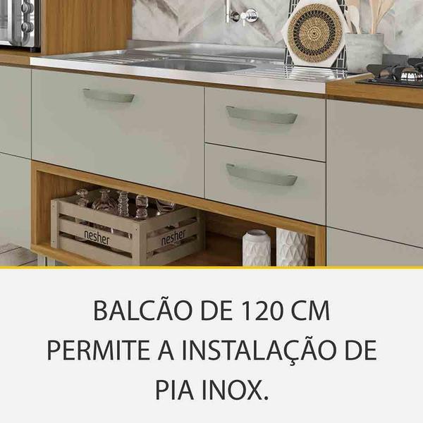 Imagem de Cozinha 05 Peças Ripado Nesher Princesa Gourmet 100 MDF