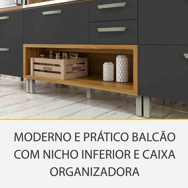 Imagem de Cozinha 05 Peças Ripado Nesher Princesa Gourmet 100 MDF