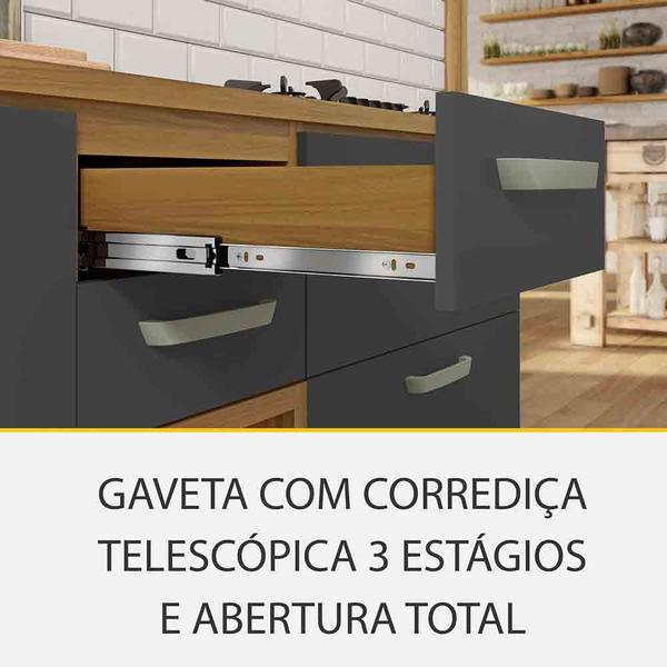 Imagem de Cozinha 05 Peças Ripado Nesher Princesa Gourmet 100 MDF