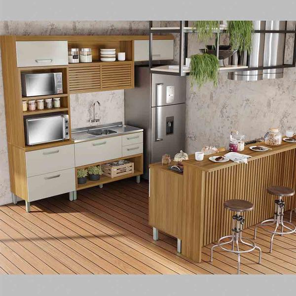 Cozinha 06 Pçs Ripado Nesher Princesa Gourmet 100 MDF Imagem de Cozinha 06 Pçs Ripado Nesher Princesa Gourmet 100 MDF