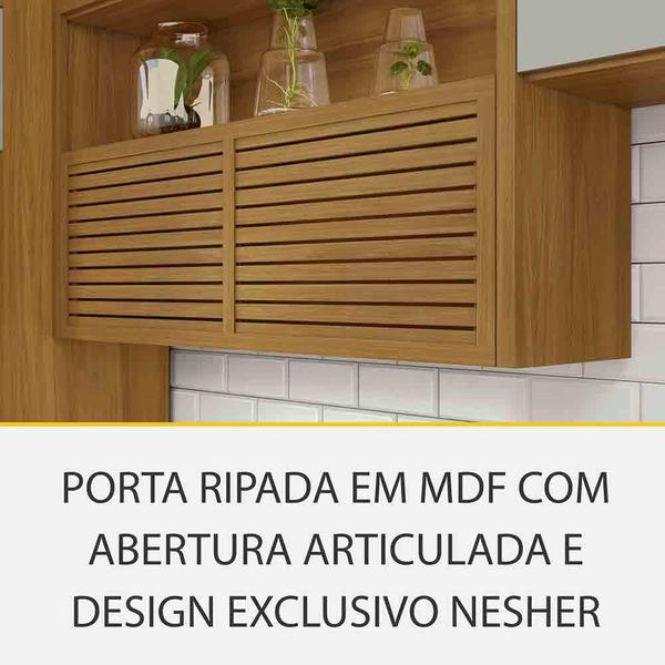 Cozinha 06 Pçs Ripado Nesher Princesa Gourmet 100 MDF Imagem de Cozinha 06 Pçs Ripado Nesher Princesa Gourmet 100 MDF