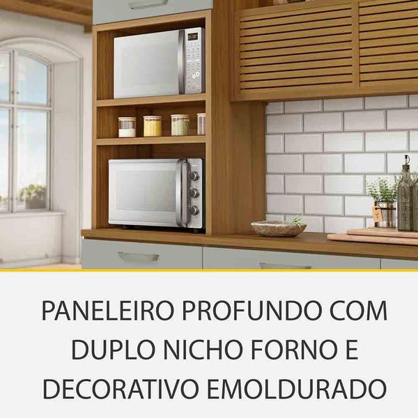 Cozinha 06 Pçs Ripado Nesher Princesa Gourmet 100 MDF Imagem de Cozinha 06 Pçs Ripado Nesher Princesa Gourmet 100 MDF