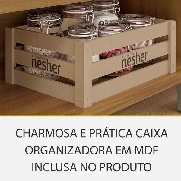 Cozinha 06 Pçs Ripado Nesher Princesa Gourmet 100 MDF Imagem de Cozinha 06 Pçs Ripado Nesher Princesa Gourmet 100 MDF