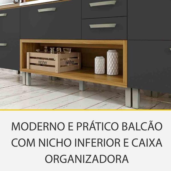 Imagem de Cozinha 06 Pçs Ripado Nesher Princesa Gourmet 100 MDF