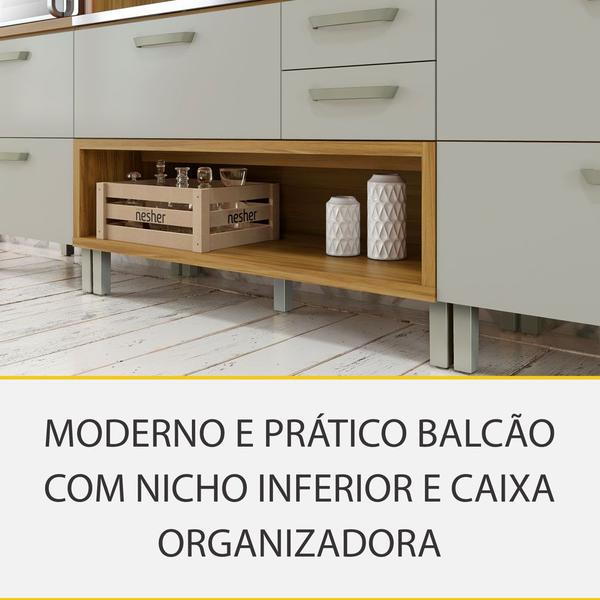 Imagem de Cozinha 2 Peças Ripado Nesher Princesa 100 MDF