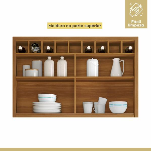 Cozinha 3 Peças Paneleiro Forno 2 Portas 3 Gavetas, Armário Aéreo 1 Porta e Armário Aéreo 2 Portas I - Nesher Móveis Imagem de Cozinha 3 Peças Paneleiro Forno 2 Portas 3 Gavetas, Armário Aéreo 1 Porta e Armário Aéreo 2 Portas I