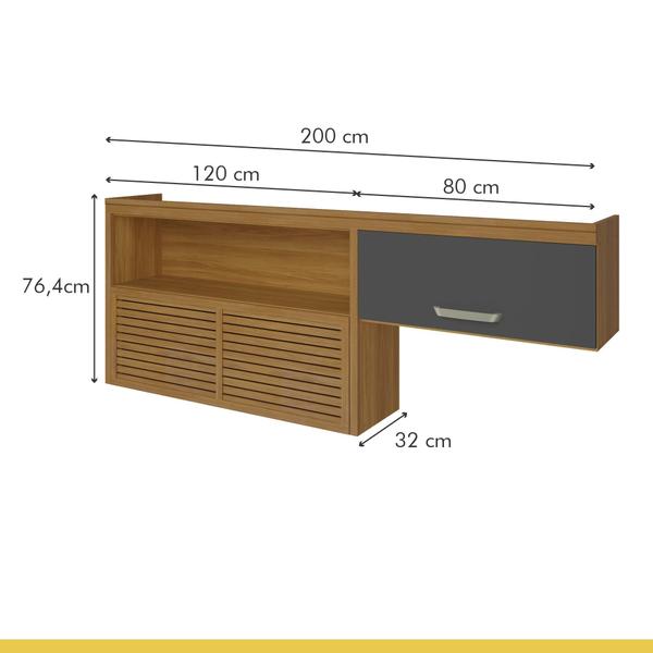 Imagem de Cozinha 3 Peças Torre Quente Ripado Princesa  100% Mdf