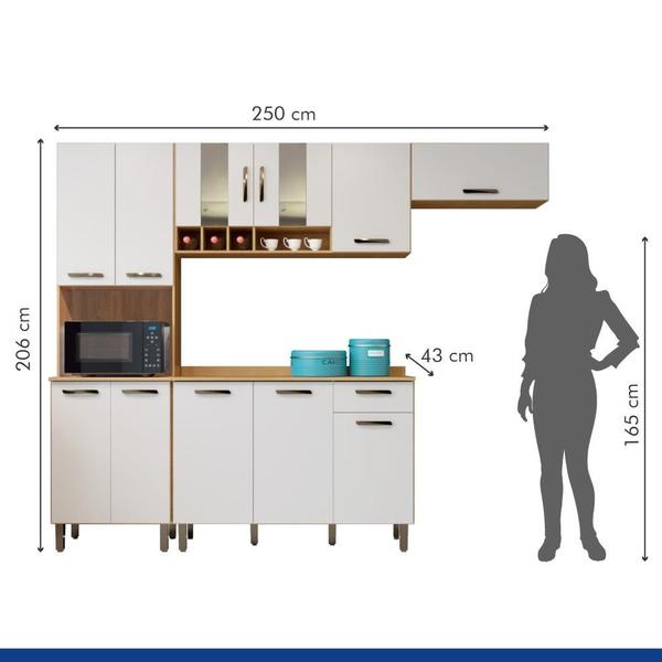 Imagem de Cozinha 4 Peças 11 Portas 1 Gaveta Zafira Cinamomo e Off White