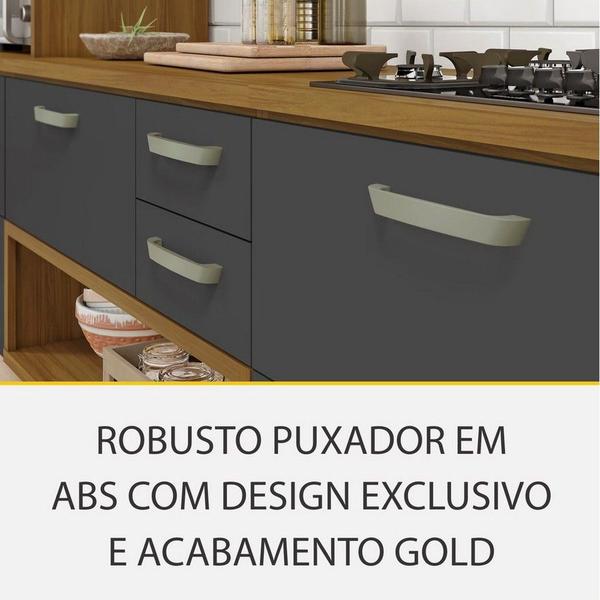 Imagem de Cozinha 4 Peças Ripado 2 Paneleiros Princesa 100 MDF - Nesher