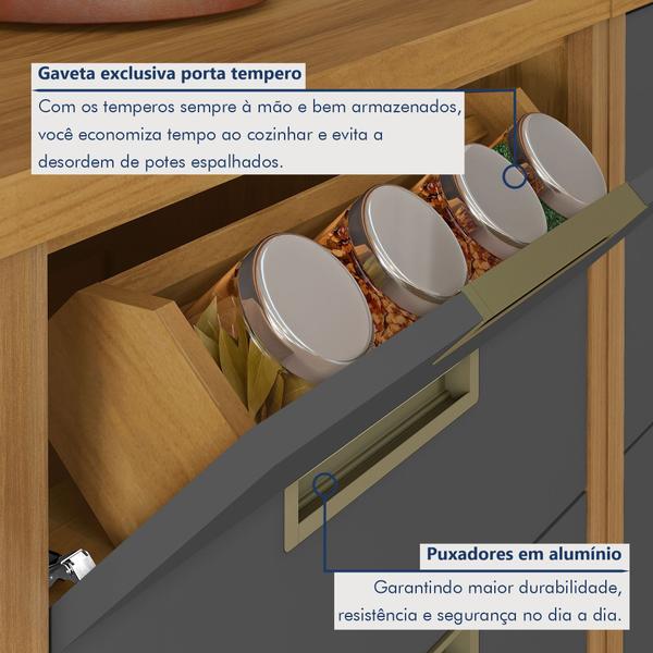 Imagem de Cozinha 4 Peças Ripado Imperatriz  100% Mdf