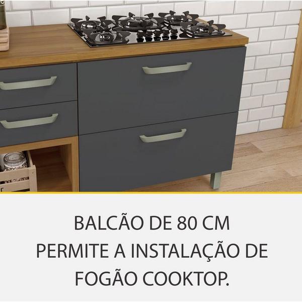 Imagem de Cozinha 4 Peças Ripado Paneleiro Princesa 100 MDF Nesher