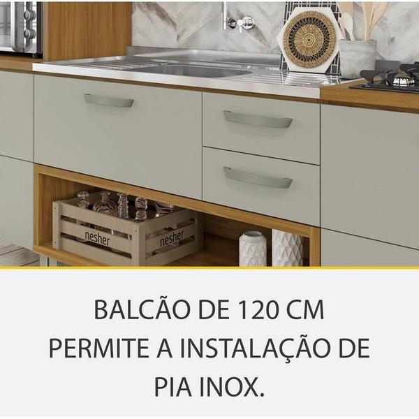 Imagem de Cozinha 4 Peças Ripado Torre Quente Princesa 100 MDF Nesher