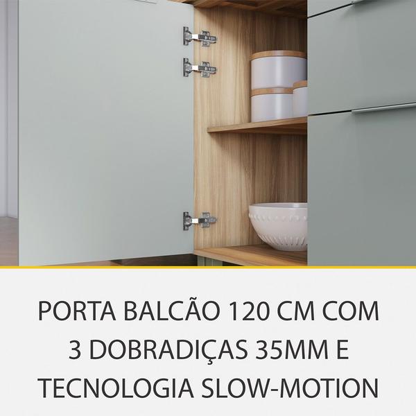 Imagem de Cozinha 5 Peças 4 Portas 4 Gavetas Ripado Marquesa 100 MDF