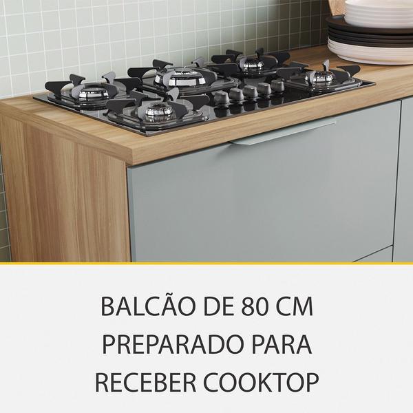 Imagem de Cozinha 5 Peças 7 Portas 6 Gavetas Ripado Marquesa 100 MDF - Nesher