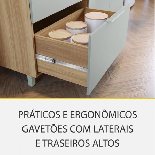 Cozinha 5 Peças Nesher Marquesa Gourmet Ripado 100 Mdf Imagem de Cozinha 5 Peças Nesher Marquesa Gourmet Ripado 100 Mdf