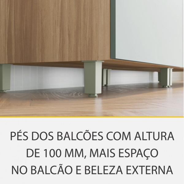 Cozinha 5 Peças Nesher Marquesa Gourmet Ripado 100 Mdf Imagem de Cozinha 5 Peças Nesher Marquesa Gourmet Ripado 100 Mdf