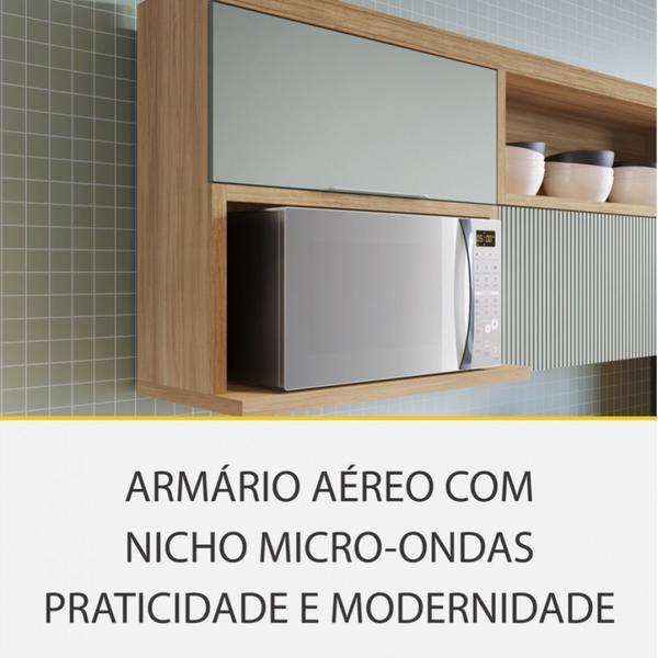 Cozinha 5 Peças Nesher Marquesa Gourmet Ripado 100 Mdf Imagem de Cozinha 5 Peças Nesher Marquesa Gourmet Ripado 100 Mdf