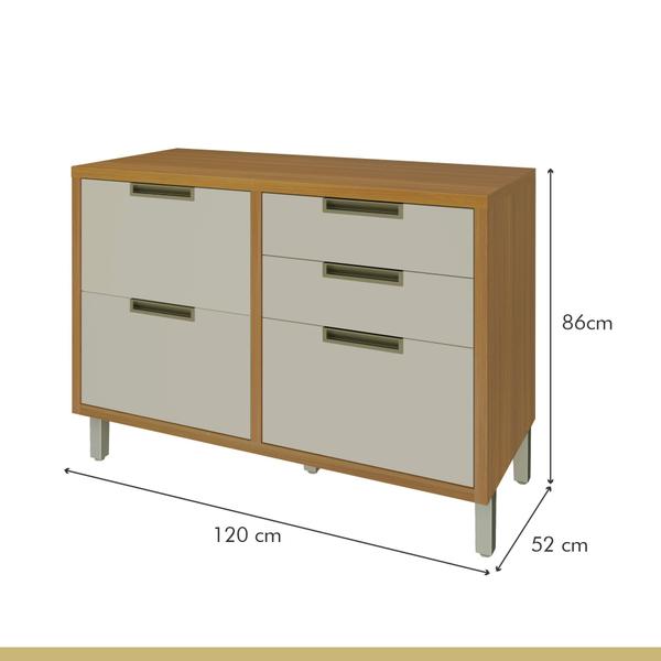 Imagem de Cozinha 6 Peças 2 Paneleiros Ripado Imperatriz  100% Mdf